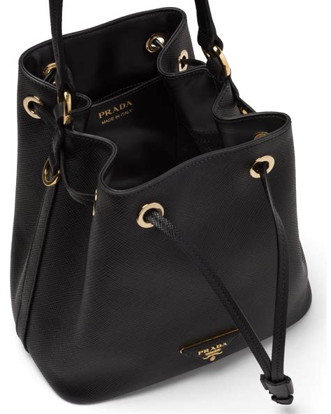 prada double medium leather bucket bag|Prada bag saffiano.